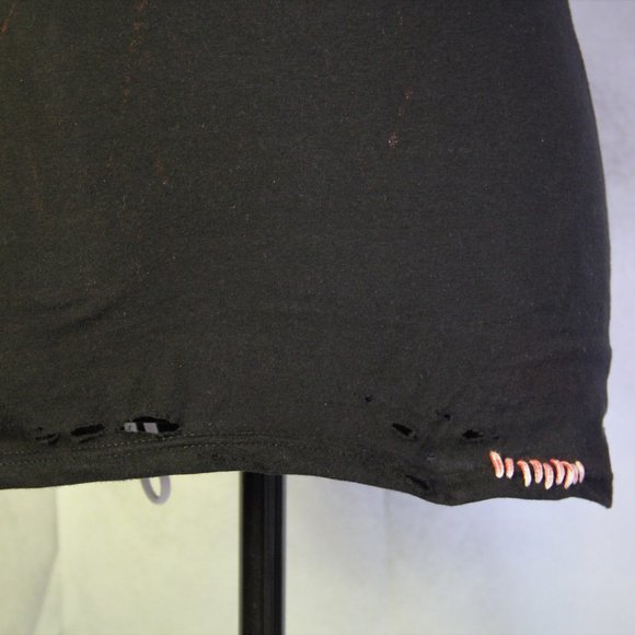 Fangs Handmade Distressed Horror Destroyed Women's - Picture 3 of 5